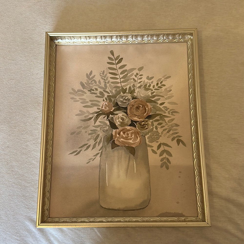 Framed floral print